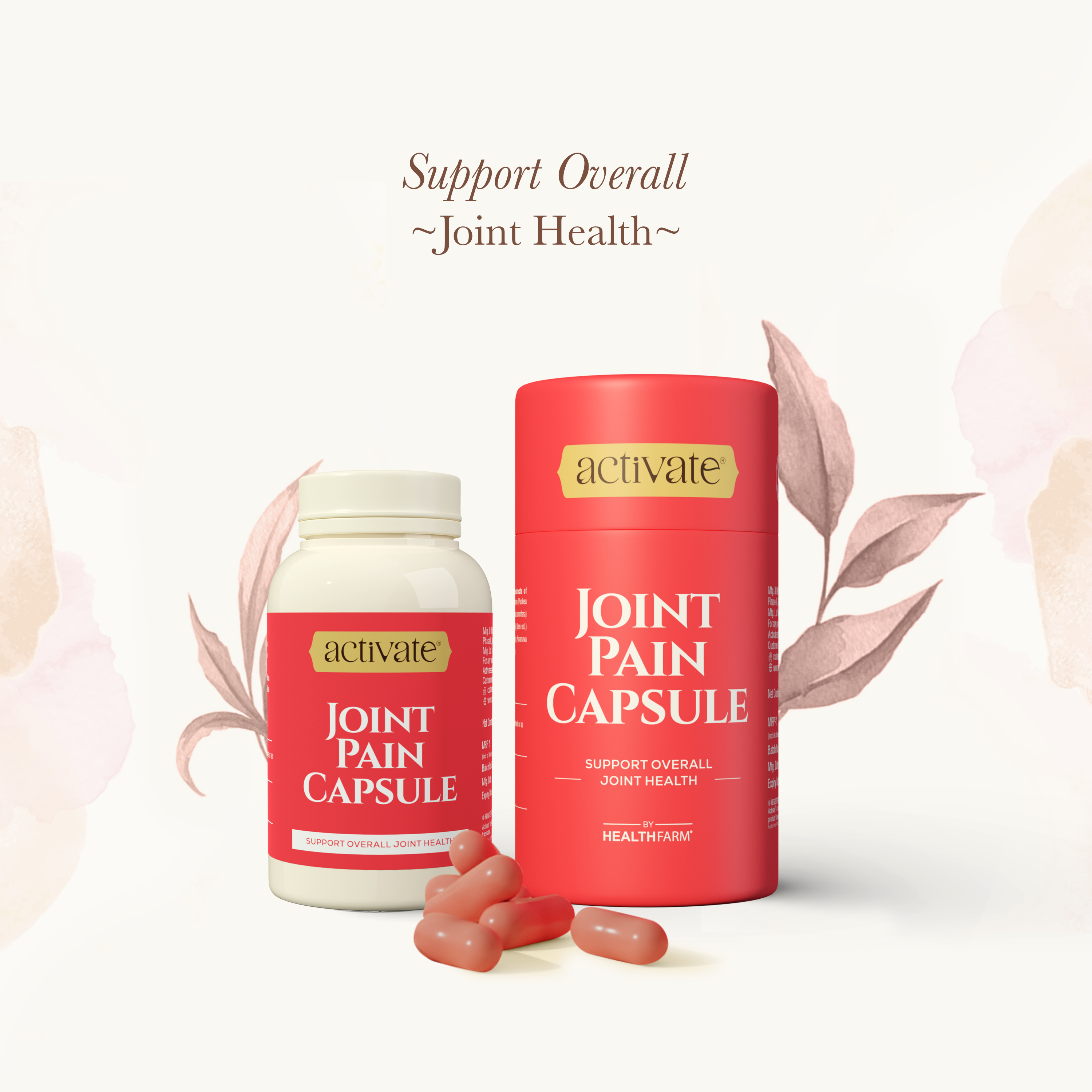 Activate Joint Pain Capsules – 60 Cap – Revitalize Joints Naturally with Unique Herbal Blend